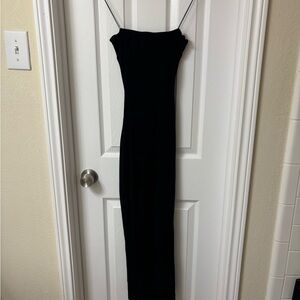 Jalia Black Thin Strap MESHKI Dress